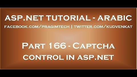 Captcha control in asp net in arabic