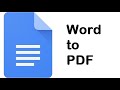 How to Convert Word to PDF Using Google Docs