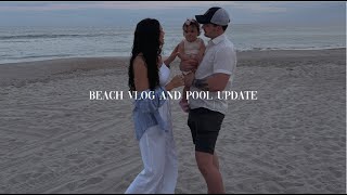vlog: beach vacation + pool update + going to court?? +  new playroom playmat