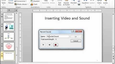 PowerPoint 2010 Tutorial Recording a Sound Microsoft Training Lesson 12.4