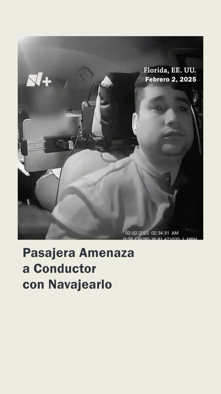 Pasajera amenaza a conductor con navajearlo - N+ #shorts