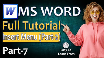 MS Office Word 2003 Bangla Tutorial Part-7 (Insert Menu) | MS ওয়ার্ড  বাংলা টিউটোরিয়াল | PreTech-IT