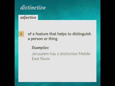 Distinctive | meaning of Distinctive 