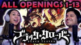 COUPLE REACTS TO  BLACK CLOVER OPENINGS (1-13) !! 🔥😱