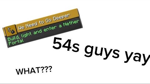 Minecraft “We Need to Go Deeper” achievement speedrun set seed