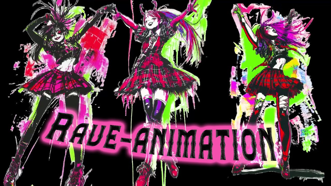 Rave Music Dance Animation - NEON PSYCHEDELIC 165bpm - YouTube