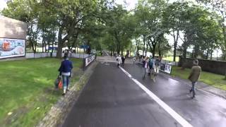pedestrians on the bike path