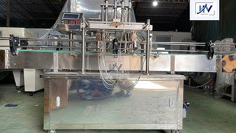 Dây Chuyền Máy Chiết Rót 4 Vòi Và Xoáy Nắp Chai Tự Động - Máy Hoa Việt
