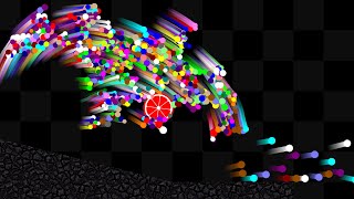 Escape from the Sticking Monster 2 - Proliferation Survival Marble Race in Algodoo