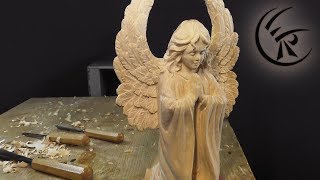 Woodcarving 'Angel' ►► Timelapse