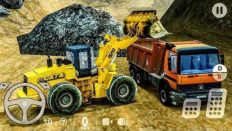 Heavy machines and mining simulator | Driving and Leading Truck part 1