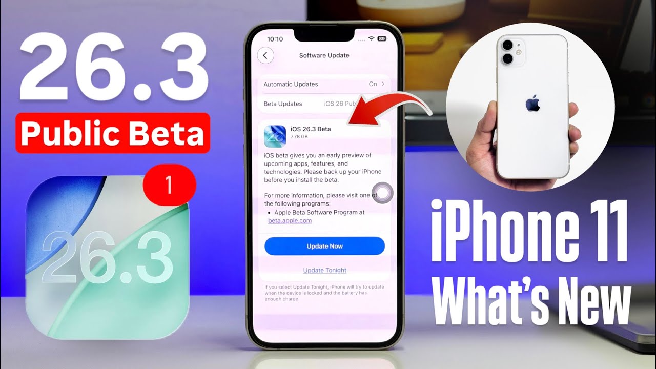 iOS 26.3 Public Beta 1 on iPhone 11 - What’s New iPhone 11 iOS 26.3 - Top New Features iPhone 11