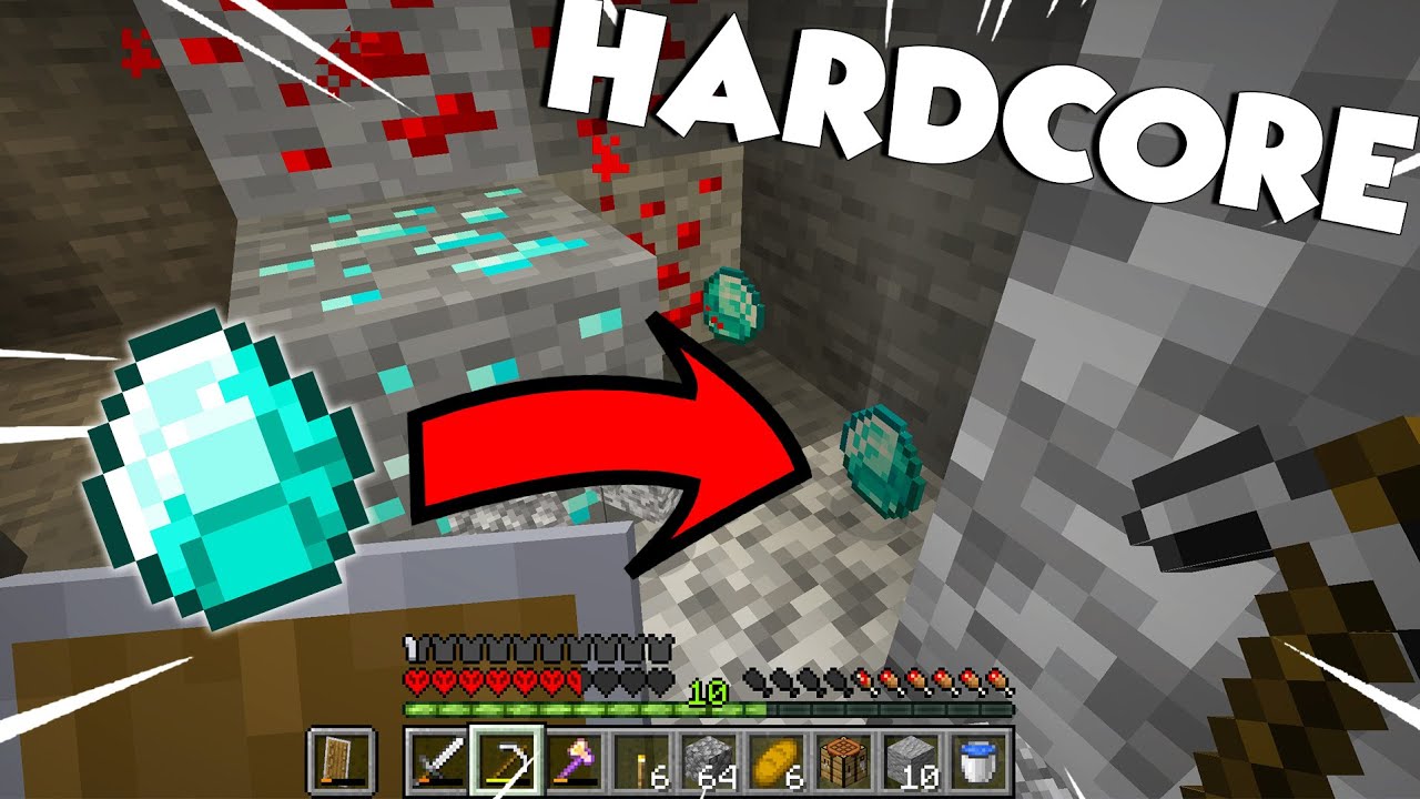 Finding DIAMONDS But THIS HAPPENED in Minecraft Hardcore #2 - YouTube