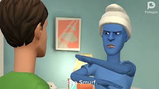 Rosie Turns Caillou Into A Smurf And Gets Ungrounded
