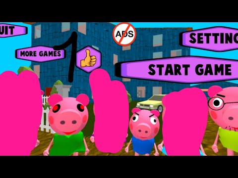 Видео: Piggy Family Neighbor Escape Часть 1 уровень 1-3