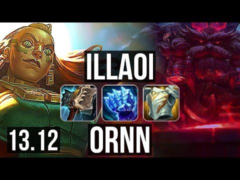 ILLAOI vs ORNN (TOP), 10 solo kills, Rank 7 Illaoi, 300+ games, EUW  Grandmaster