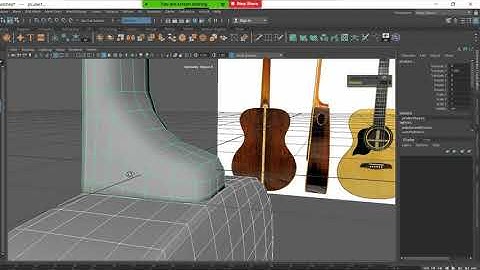 Polygon Modeling Guitar in Maya part2