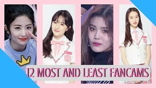 Produce 48 Top 12 Most and Least Viewed Group Evaluation Fancam