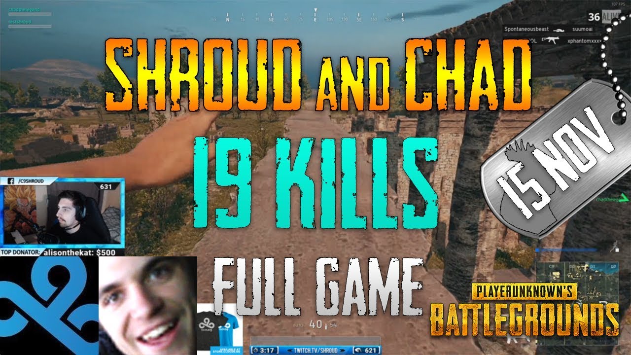 PUBG | Shroud and Chad | 19 Kills (Test Server)