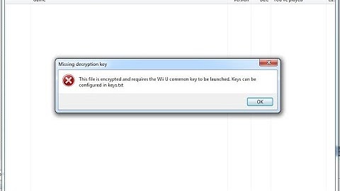 Reparar encryption key cemu
