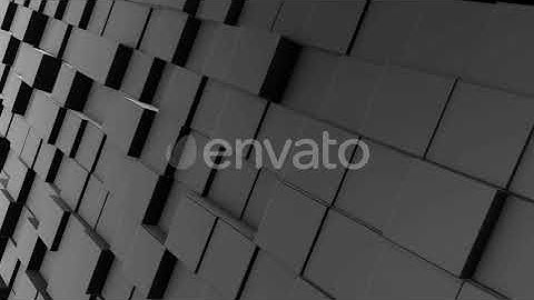 Abstract dynamic black cube blocks wall | Motion Graphics - Envato elements