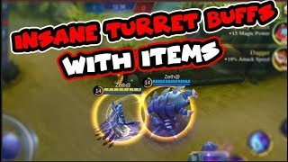 INSANE ZHASK TURRET BUFFED BY ITEMS | PERFECT ITEMS THAT WORKS WITH ZHASK TURRET (Mobile Legends)