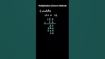 Multiplication Column Method the easiest way possible! Perfect for your Olevels / IGCSE exam prep.