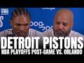 Ausar Thompson &amp; JB Bickerstaff Respond to Pistons CONCERN LEVEL Down 2-1 vs. Orlando Magic