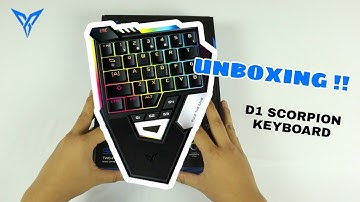 UNBOXING FLYDIGI SCORPION D1 ONE HANDED KEYBOARD