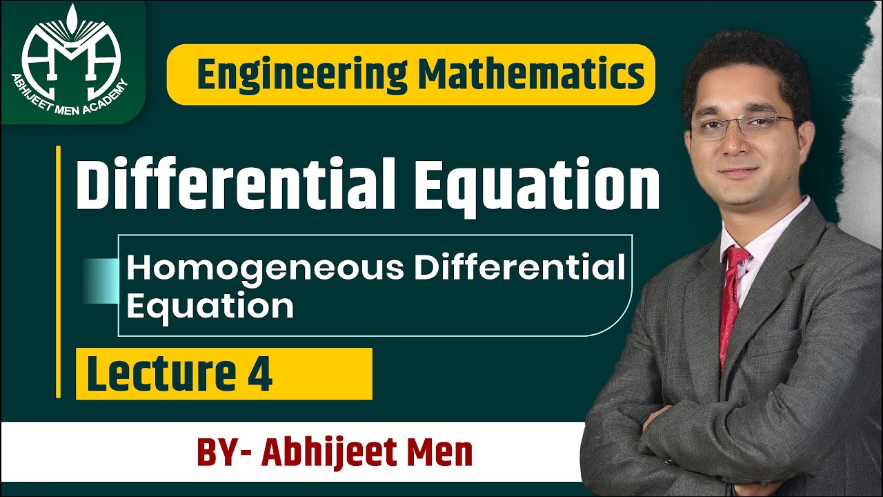 Differential Equation | Engineering Mathematics | Homogeneous ...