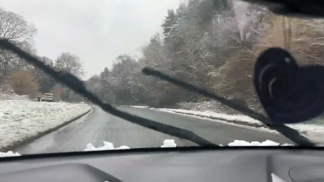 Drive in snow/travel vlog uk/ 4k hd/trending/car/uk roads/highways/driving/england/india