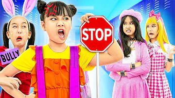 Nerd Girl Vs Mean Girl... Be A Friend, Not A Bully! - Funny Stories About Baby Doll