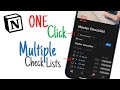 Notion - Easy Reusable Checklists (Reset with 1 Click)