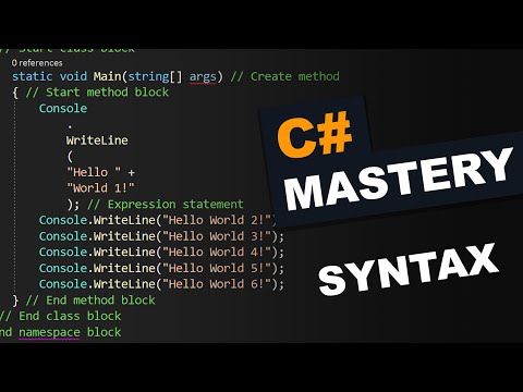 Basic Syntax - C# Mastery Course