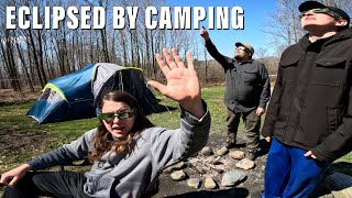 Eclipsed by Cold Weather Camping in a Tent | Campfire Cooking | Wind, Rain, Cold | Outdoor Adventure