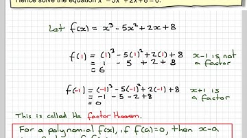 Factor Theorem Introduction