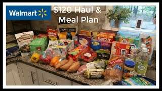 $120 Wal-Mart Haul & Meal Plan for the week