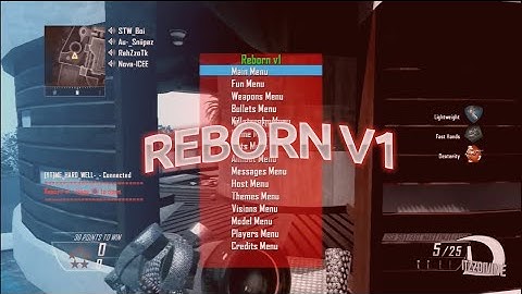 [PS3] Reborn V1 Black Ops 2 GSC Mod Menu [1.19]