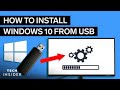 How to install windows 10 from cd or usb device