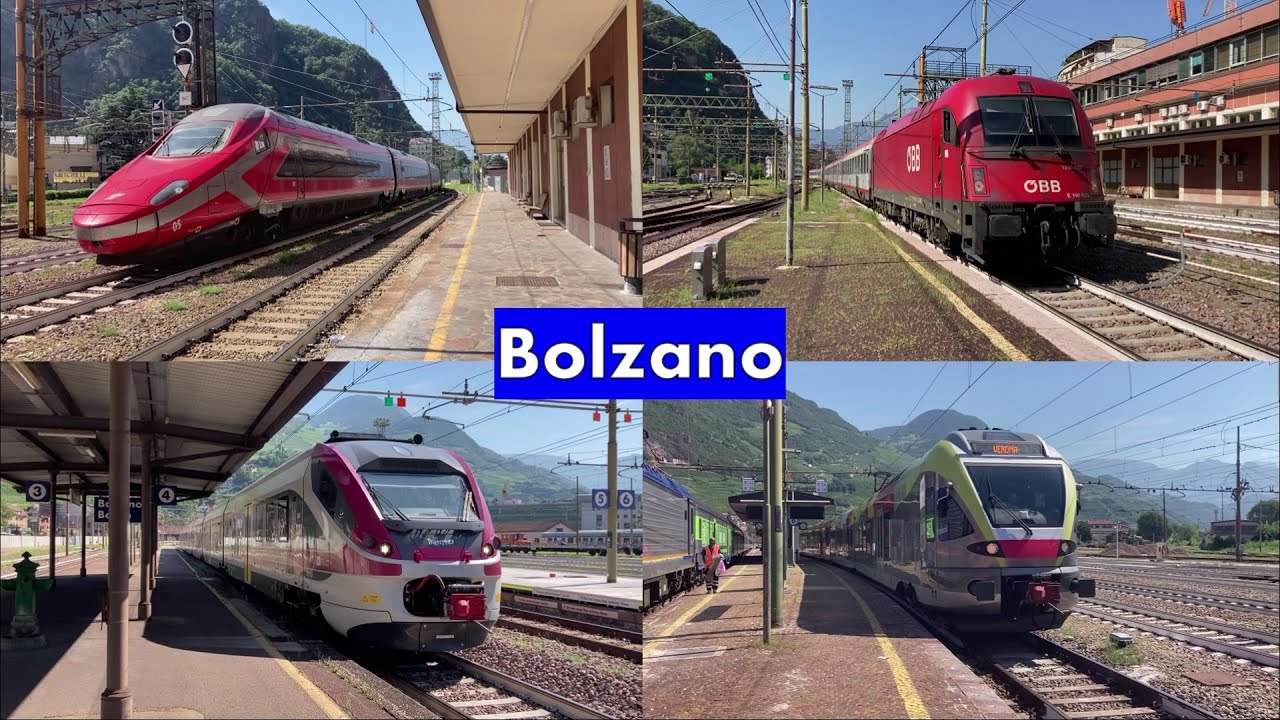 Treni passeggeri di tutti i tipi alla stazione di BOLZANO!