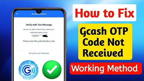 Fix Gcash OTP Code Not Received Problem (New Update) || Can