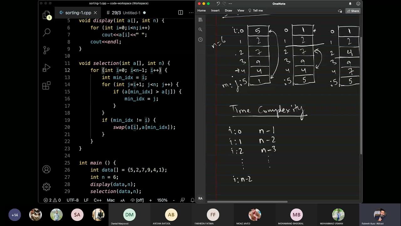 Time Complexity Analysis - 17 - Selection Sort - Time Complexity ...
