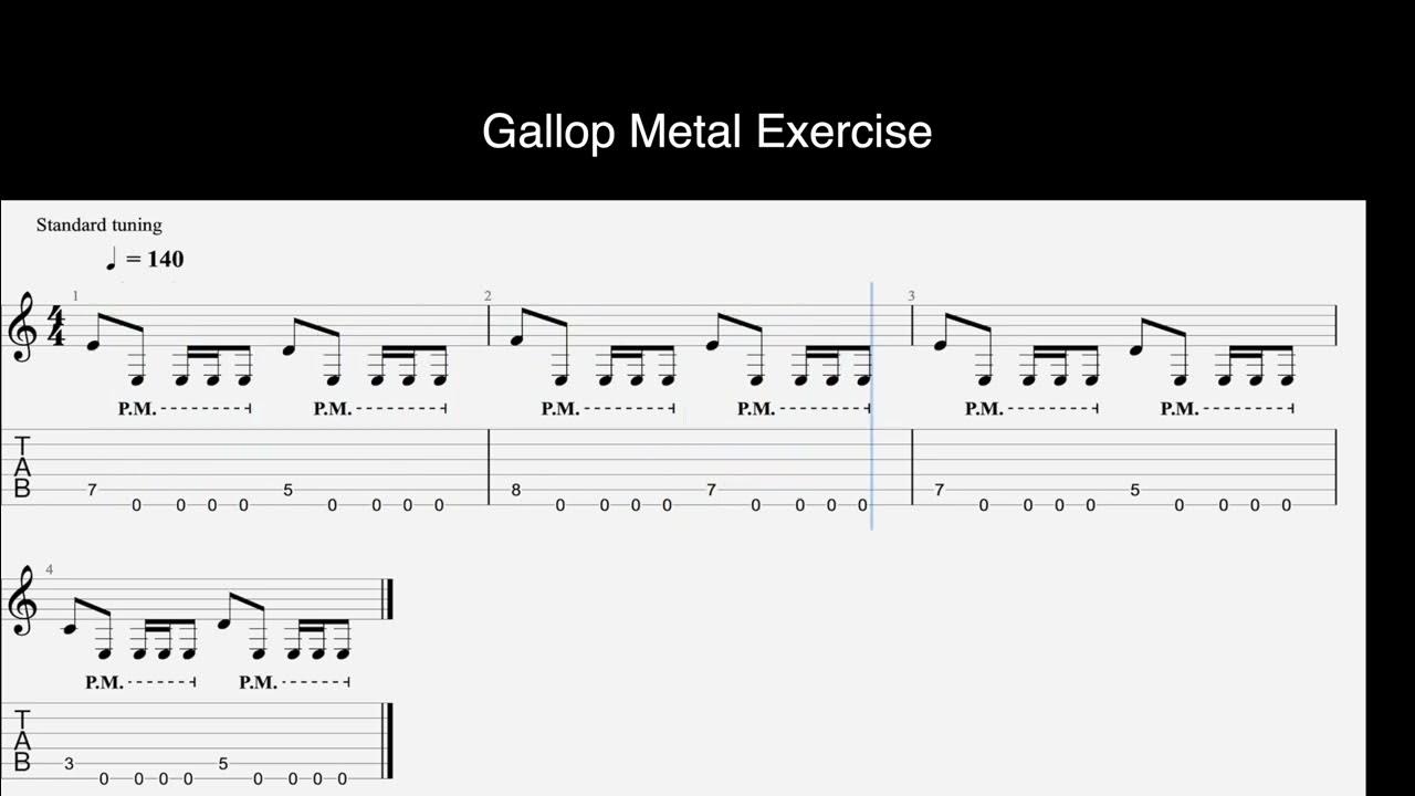 Palm Muted Gallop Metal Guitar Exercise YouTube