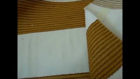 Railroaded Embroidered Stripe in Butterscotch & Cream