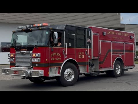 [NEW] Astoria, OR Fire Department Engine 2521 Responding from Quarters ...