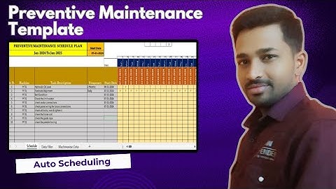Preventive Maintenance|Schedule planning Template in Excel | Auto PM  Planner