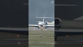 Perfect Landing: Gulfstream G550 PR-GMV Landing at Bern from Brazil