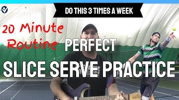 (Serve Lesson) Perfect Slice Serve Practice 20 minute routine