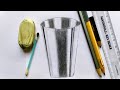 3d glass🥛drawing kaise banaye✍️|| #art #drawing #how #3d #video #glass #pencil #tutorial