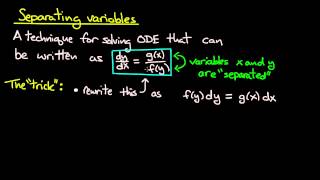 ODE | Separating variables idea